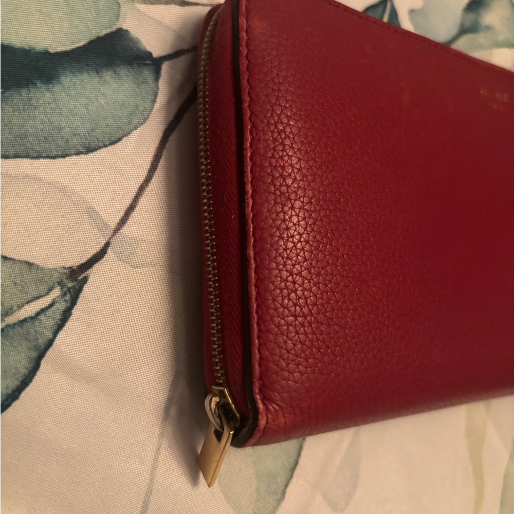 Celine Red Leather Wallet - Picture 3 of 5